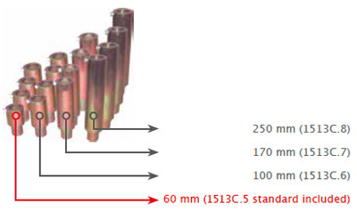 Lifting pad extensions (4 pcs set) * Optional